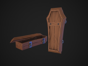 stylized coffin 3D Model