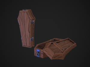stylized coffin 3D Model