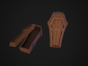 stylized coffin 3D Model