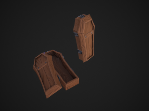 stylized coffin 3D Model