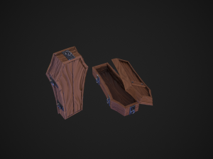 stylized coffin 3D Model