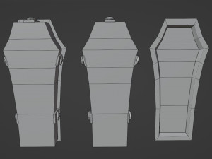 stylized coffin 3D Model