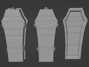 stylized coffin 3D Model