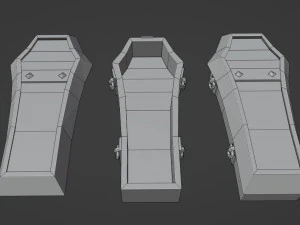 stylized coffin 3D Model