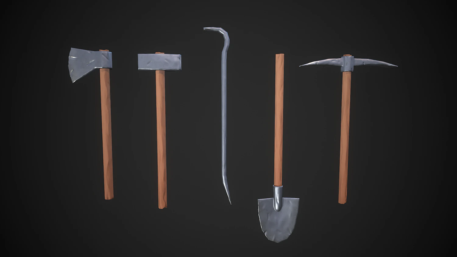 程式化的工具 3D 模型 .c4d .max .obj .3ds .fbx .stl .blend 