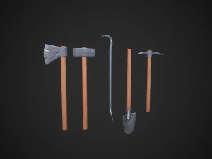 程式化的工具 3D 模型