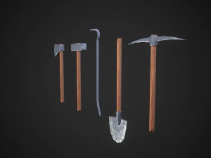 程式化的工具 3D 模型