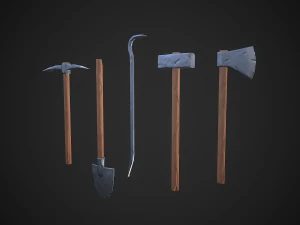 程式化的工具 3D 模型