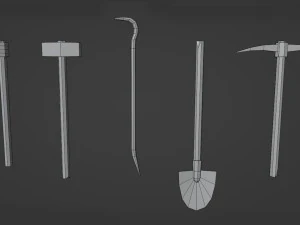 程式化的工具 3D 模型