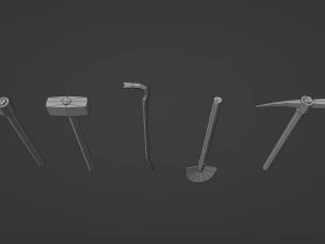 程式化的工具 3D 模型