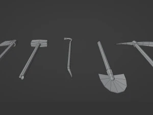 程式化的工具 3D 模型