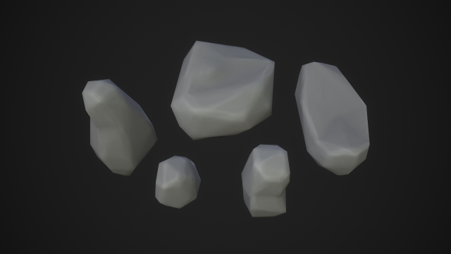 Stylized rock Model 3D .c4d .max .obj .3ds .fbx .stl .blend 