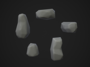 Stylized rock Model 3D