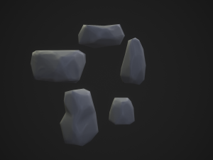 Stylized rock Model 3D