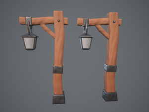 Stylized lamps 3D Model