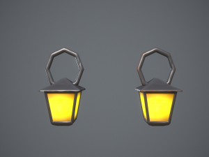 Stylized lamps 3D Model
