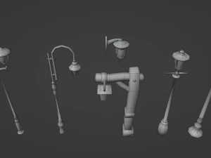 Stylized lamps 3D Model