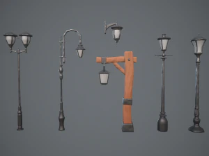 Stylized lamps 3D Model