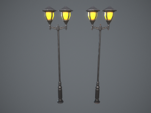 Stylized lamps 3D Model