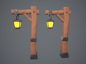Stylized lamps 3D Model