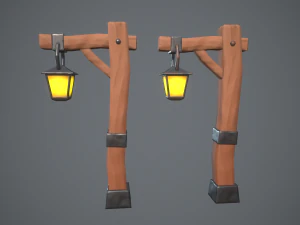 Stylized lamps 3D Model