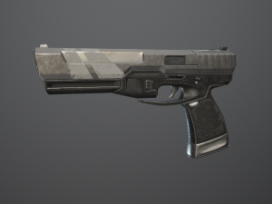 Shabby gun of the near future 3D 模型