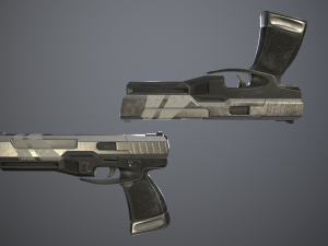 Shabby gun of the near future 3D 模型