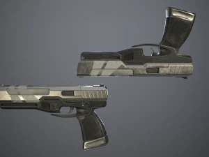 Shabby gun of the near future 3D Model