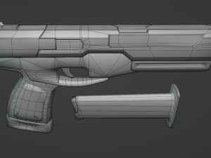 Shabby gun of the near future 3D 模型
