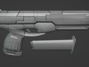 Shabby gun of the near future 3D Model