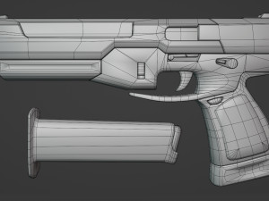 Shabby gun of the near future 3D 模型