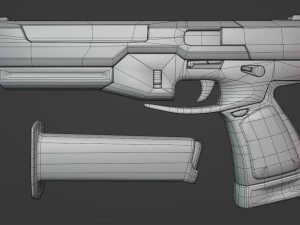 Shabby gun of the near future 3D Model