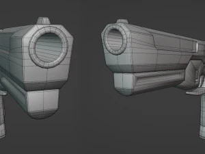Shabby gun of the near future 3D Model