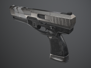 Shabby gun of the near future 3D 模型