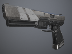 Shabby gun of the near future 3D Models