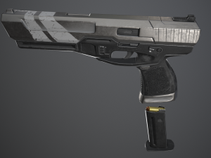 Shabby gun of the near future 3D 模型