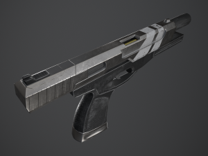 Shabby gun of the near future 3D 模型
