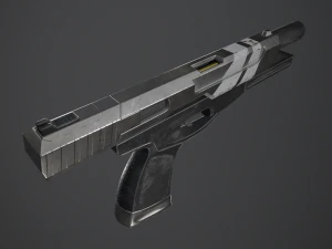 Shabby gun of the near future 3D Model