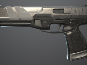 Shabby gun of the near future 3D 模型