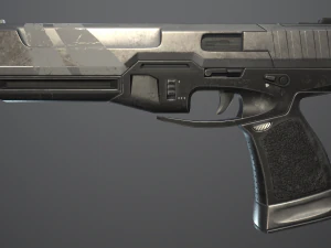 Shabby gun of the near future 3D Model