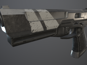 Shabby gun of the near future 3D 模型