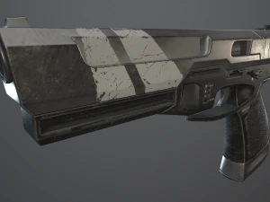 Shabby gun of the near future 3D Model