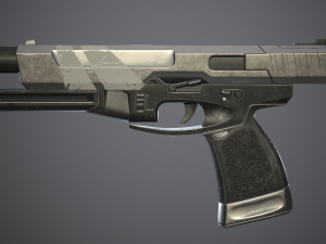 Shabby gun of the near future 3D 模型