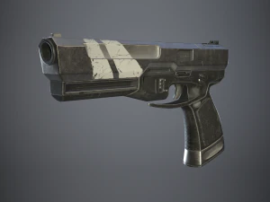 Shabby gun of the near future 3D Model