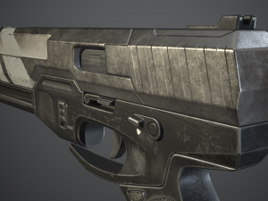Shabby gun of the near future 3D 模型
