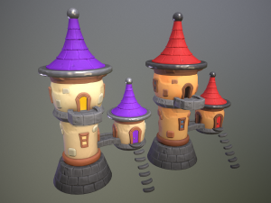 Stylized magic tower 3D Model