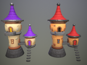 Stylized magic tower 3D Model