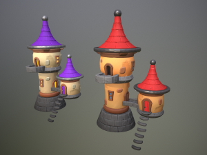 Stylized magic tower 3D Model