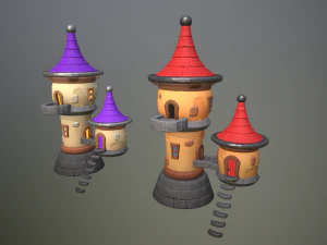Stylized magic tower 3D Model