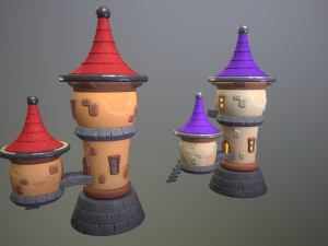 Stylized magic tower 3D Model